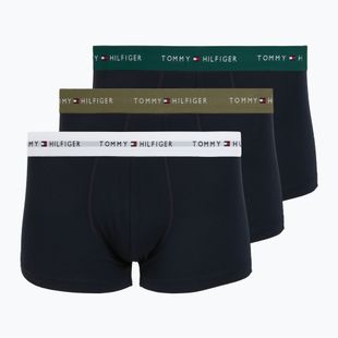 Мъжки боксерки Tommy Hilfiger Trunk WB 3 pack nb//white/orna green/utility olive