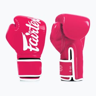 Боксови ръкавици Fairtex Microfiber pink/white