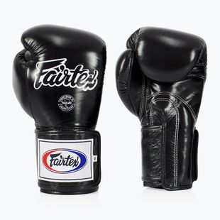 Боксови ръкавици Fairtex Super Sparring - с блокиран палец, черни