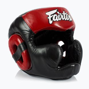 Боксова каска Fairtex Diagonal Vision Sparring - Full Head Coverage black/red