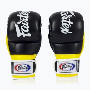 Fairtex Super Sparring Граплинг ръкавици черни/жълти