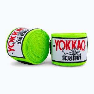 Боксови бандажи за ръце YOKKAO Premium 400 cm neon green