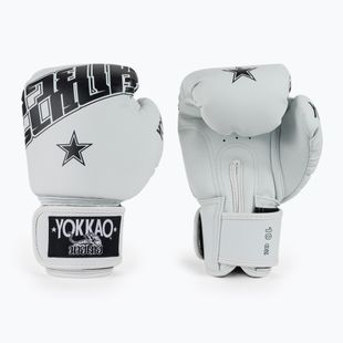 Боксьорски ръкавици YOKKAO Lettering Boxing white
