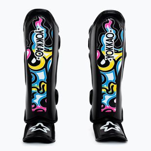 Протектори за подбедрици и стъпала Yokkao Flames black