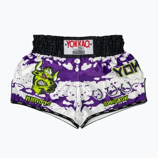 Мъжки шорти за тренировка YOKKAO Angry Bull Muay Thai white