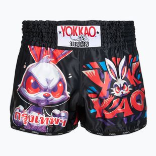 Мъжки шорти за тренировка YOKKAO Angry Rabbit Muay Thai black