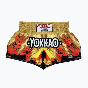 Мъжки шорти за тренировка YOKKAO Tiger Family Muay Thai gold