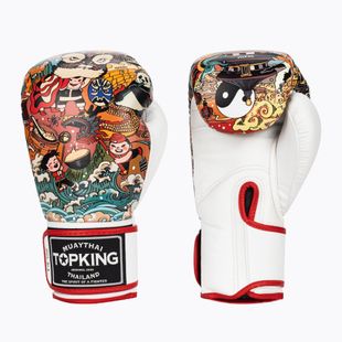 Боксови ръкавици Top King Boxing Culture white/red TKBGCT-SL-1C1