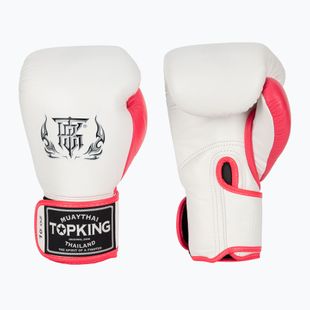 Боксови ръкавици Top King Boxing Reborn white/pink