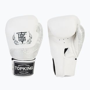 Боксови ръкавици Top King Muay Thai Power Snake white/silver