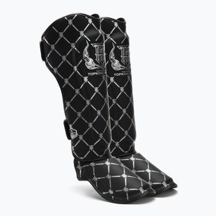 Протектори за подбедрица и стъпала Top King Chain Semi Leather black/silver