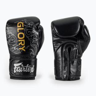 Боксови ръкавици Fairtex Glory Kickboxing Competition Training Boxing black/silver