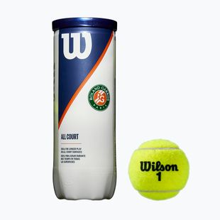 Wilson Roland Garros All Ct топки за тенис 3 бр. жълти WRT126400