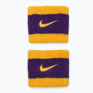 Лента за глава Nike Swoosh Wristbands university gold/court purple/university gold