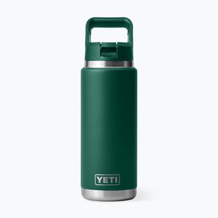 Термо бутилка YETI Rambler Straw 769 ml black forest green