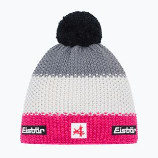 Детска зимна шапка Eisbar Stan Pompon SA pink meliert/white/graumele