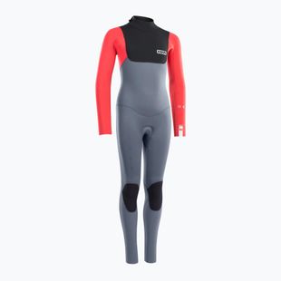 Детски неопренов костюм за плуване ION Capture 5/4 Back Zip steel blue/red