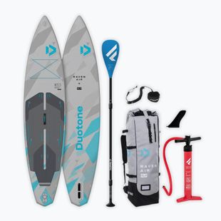 Комплект надуваем SUP борд DUOTONE iSUP Raven Air SLS 12'6 2026 light grey