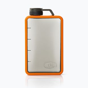 GSI Outdoors Boulder Flask сребро и оранжево 79347 туристическа бутилка за спиртни напитки