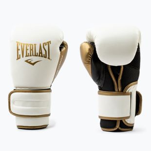 Боксови ръкавици Everlast Powerlock 2 white/gold