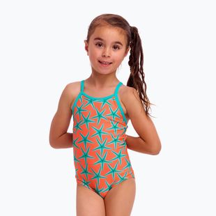 Детски цял бански костюм Funkita Printed One Piece stars below