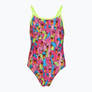 Детски цял бански костюм Funkita Single Strap One Piece swan city