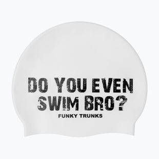 Плувна шапка Funky Trunks Silicone white swim bro