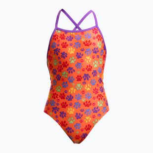 Детски цял бански костюм Funkita Strapped In One Piece paw paw