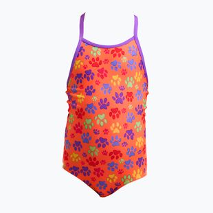 Детски цял бански костюм Funkita Printed One Piece paw paw