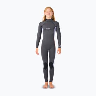 Детски неопренов костюм за плуване Rip Curl Dawn Patrol Back Zip 4/3mm GB Jr charcoal grey