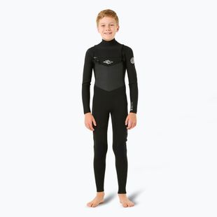 Rip Curl Dawn Patrol 4/3 mm Chest Zip детска пяна за плуване черна