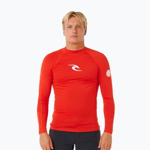 Мъжка блуза с дълъг ръкав за плуване Rip Curl Waves Upf Perf lava red