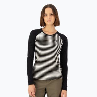 Дамска термоактивна блуза Mons Royale Icon Raglan mr stripe/black