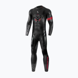Мъжки неопренов костюм за триатлон Synergy Adrenaline Full Sleeve 5 mm black/red