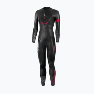 Дамски неопренов костюм за триатлон Synergy Adrenaline Full Sleeve 5 mm black/red