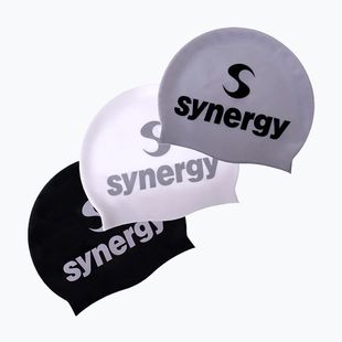 Плувна шапка Synergy Silicone Swim Cap 3 pcs. black/silver/white
