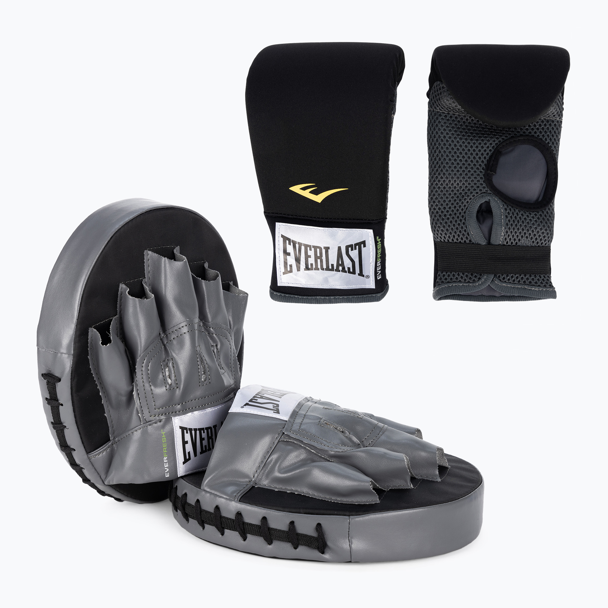 Боксов комплект ръкавици  щитове Everlast Core Fitness Kit black EV6760