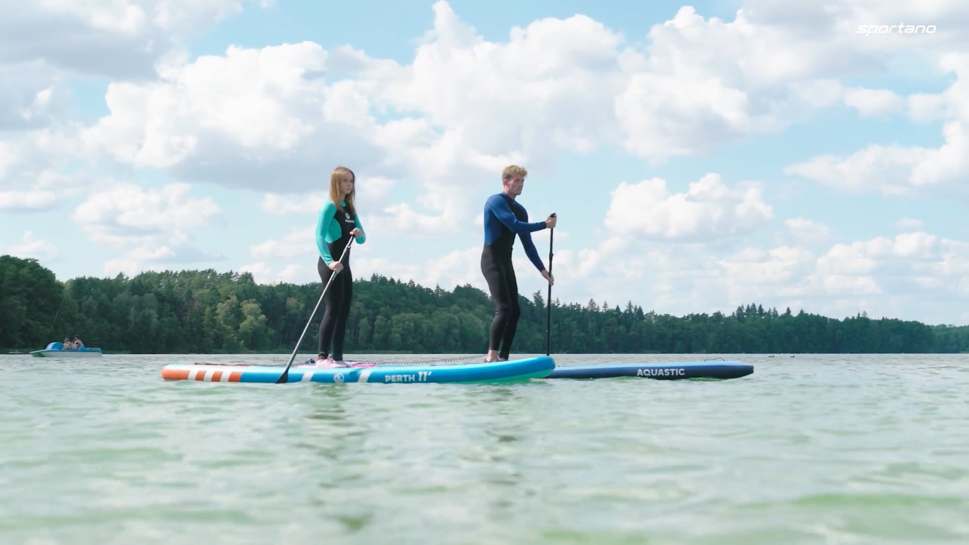 SUP дъска AQUASTIC Touring Pro 14'0“ синя