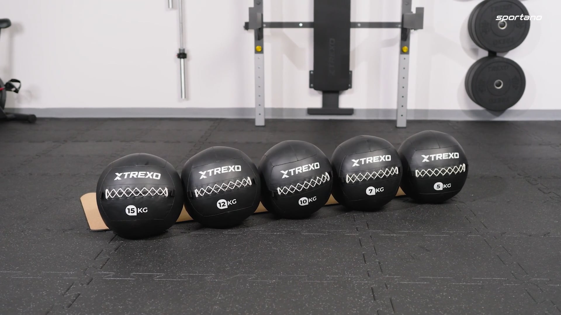 Медицинска топка TREXO Wall Ball 5 kg black