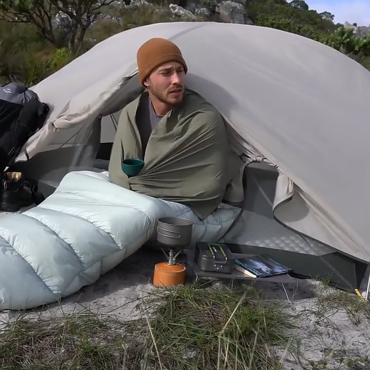 Naturehike Fireworks Ултралек спален чувал с подплата зелен