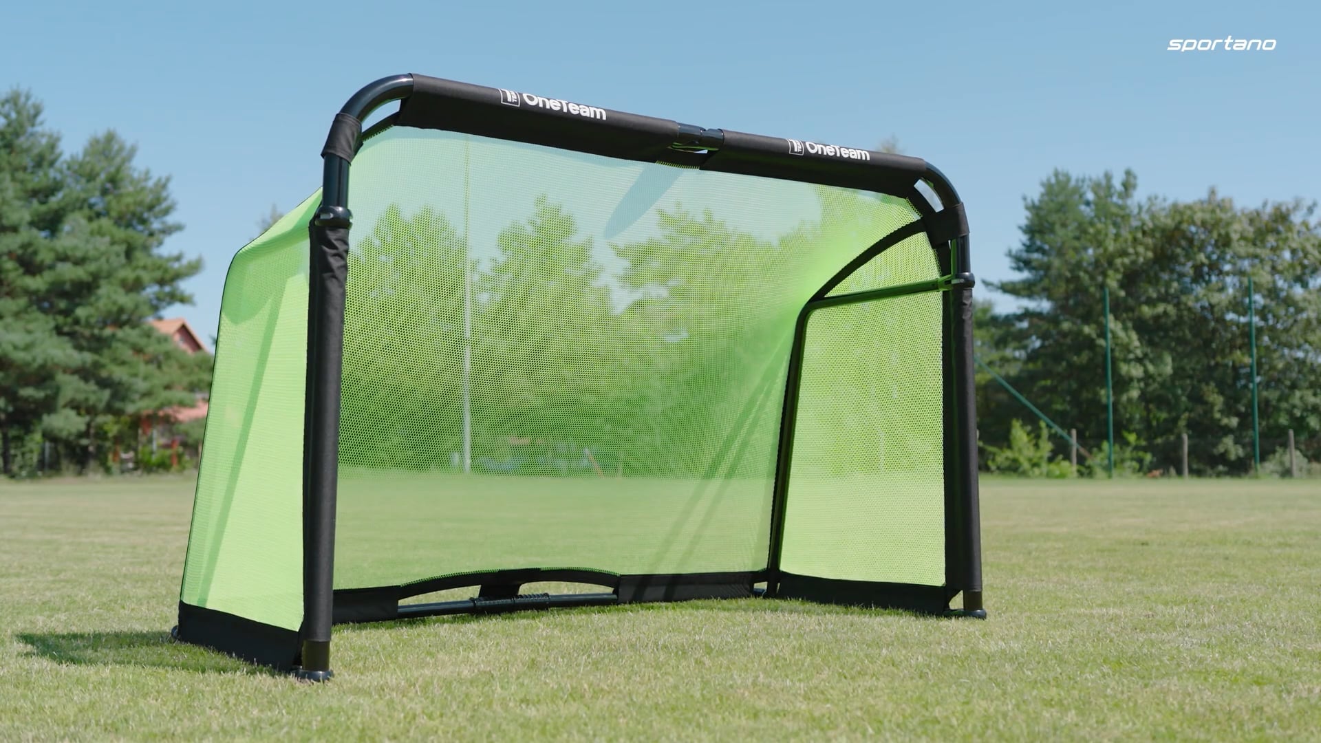 Футболна врата OneTeam SWIFTGOAL 180 x 120 cm foldable black/green