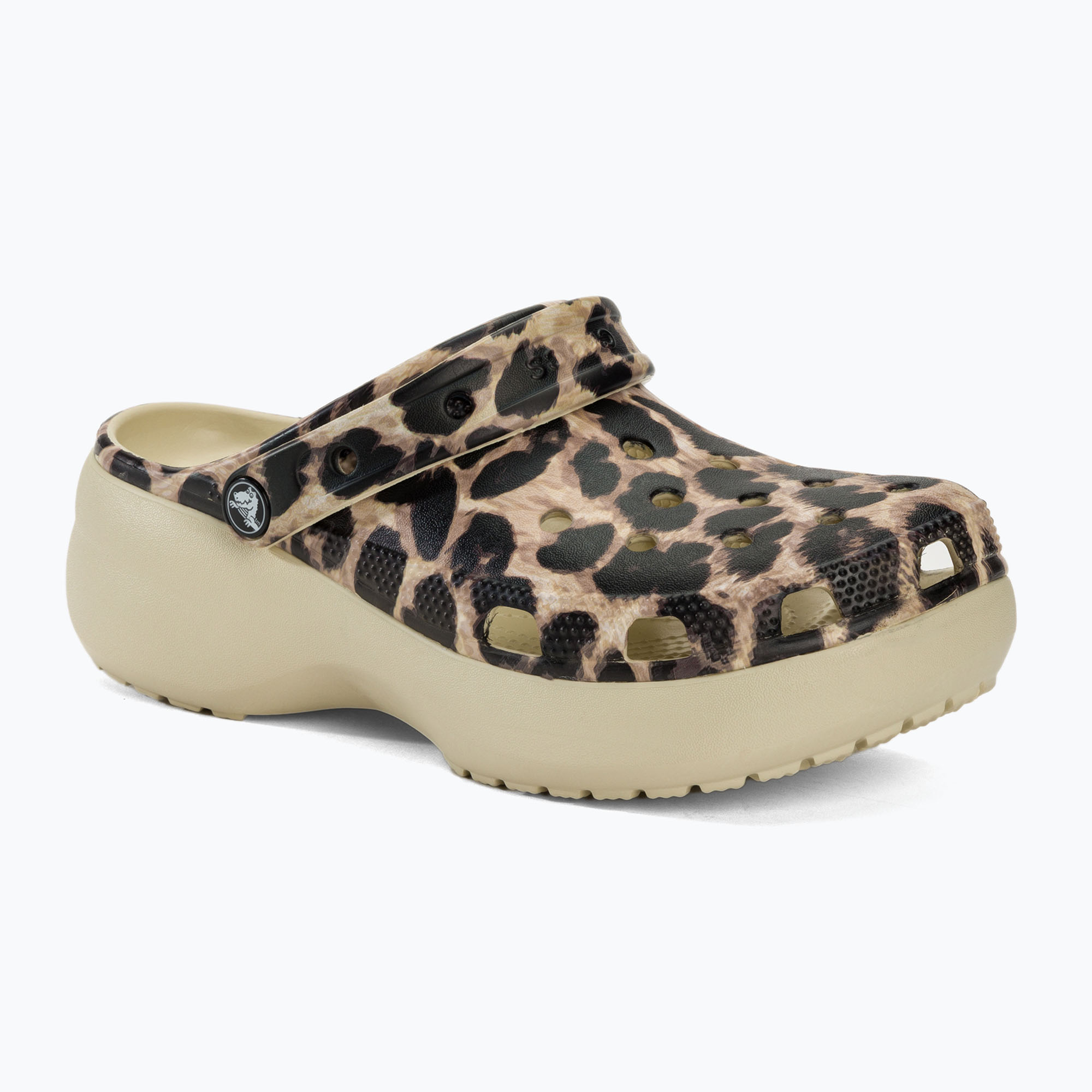 Дамски джапанки Crocs Classic Platform Animal Remix bone/leopard