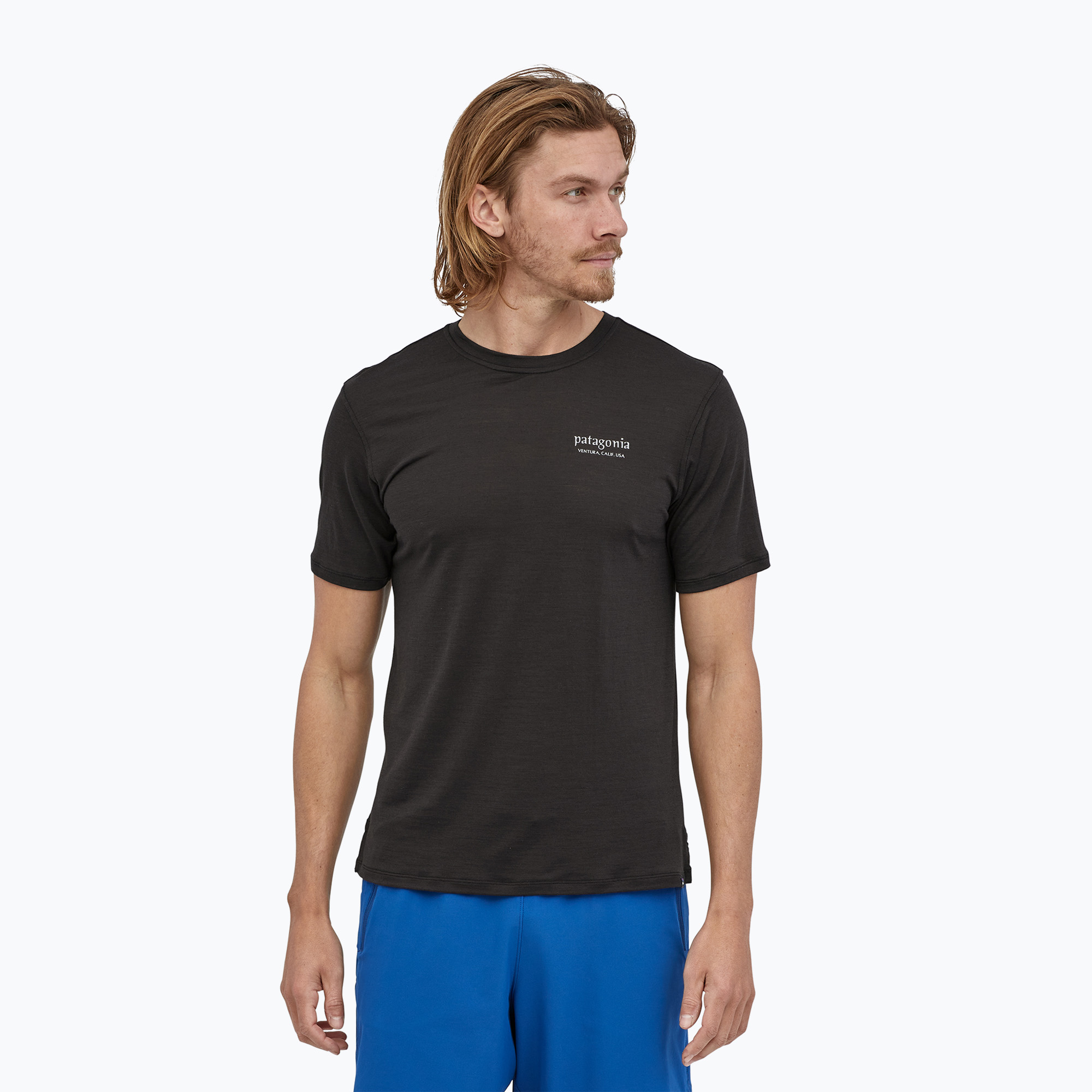 Мъжка риза Patagonia Cap Cool Merino Blend Graphic Shirt heritage header/black