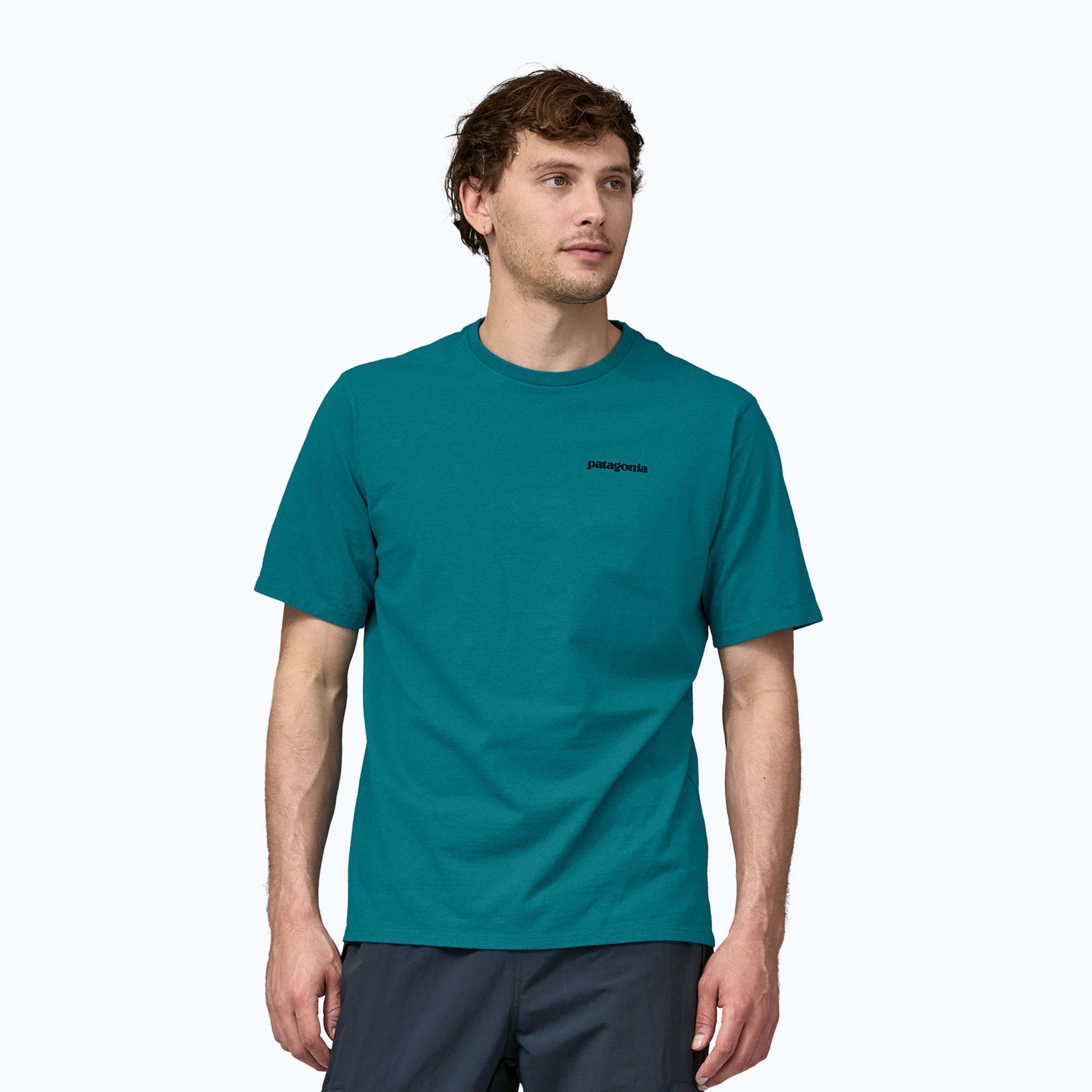 Мъжка тениска Patagonia P-6 Logo Responsibili-Tee trekking shirt belay blue