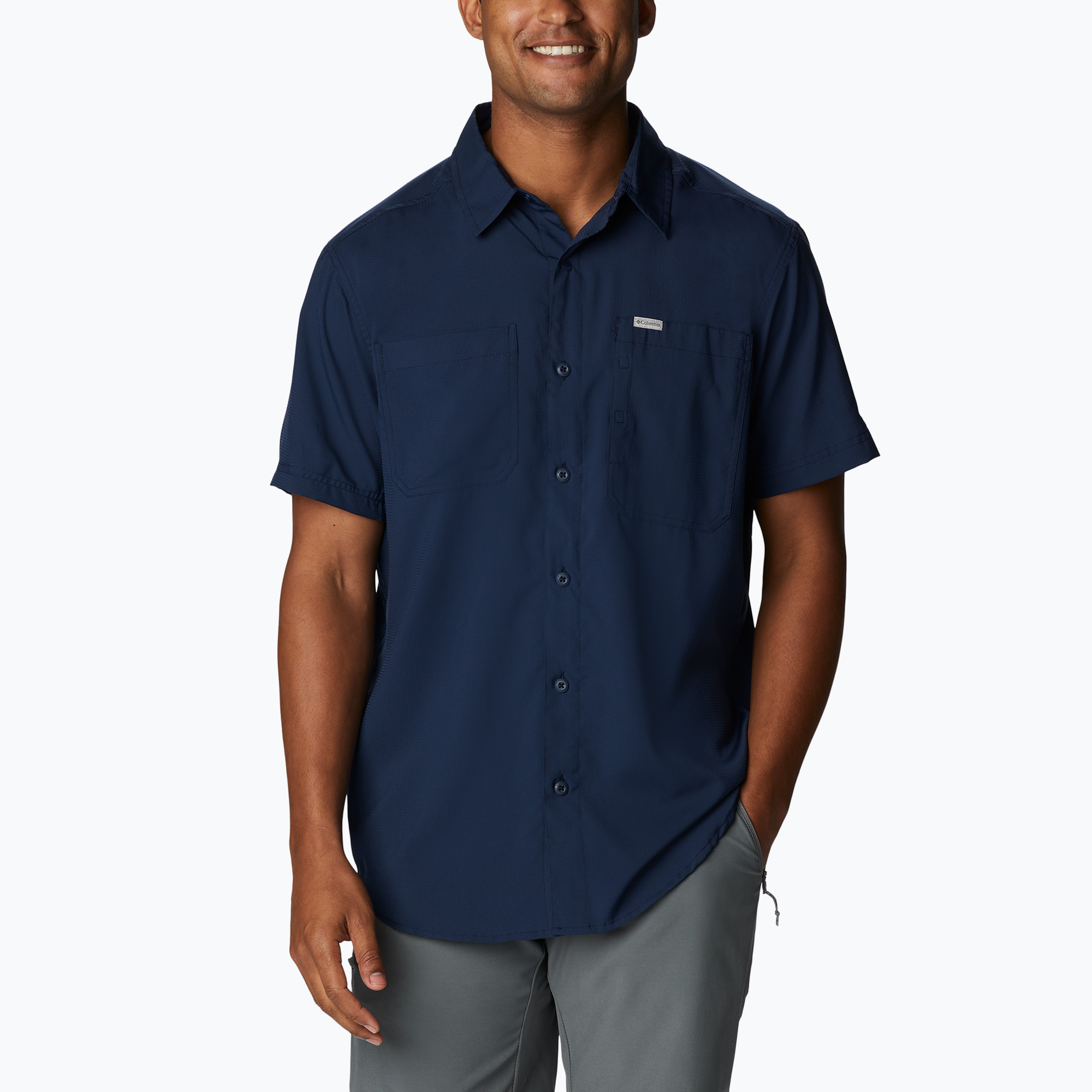 Мъжка риза Columbia Silver Ridge Utility Lite в колежански тъмносин цвят