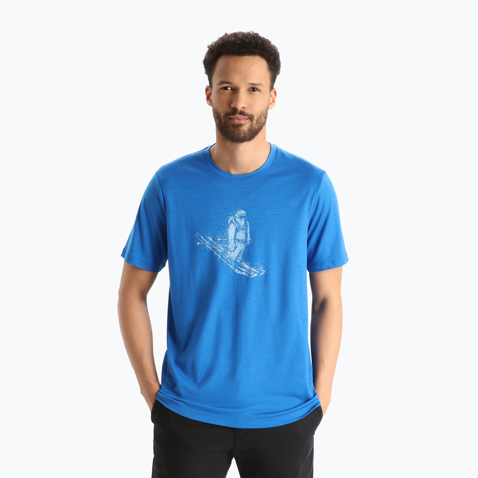 Мъжка риза за трекинг Icebreaker Tech Lite II синя IB0A56IM5801