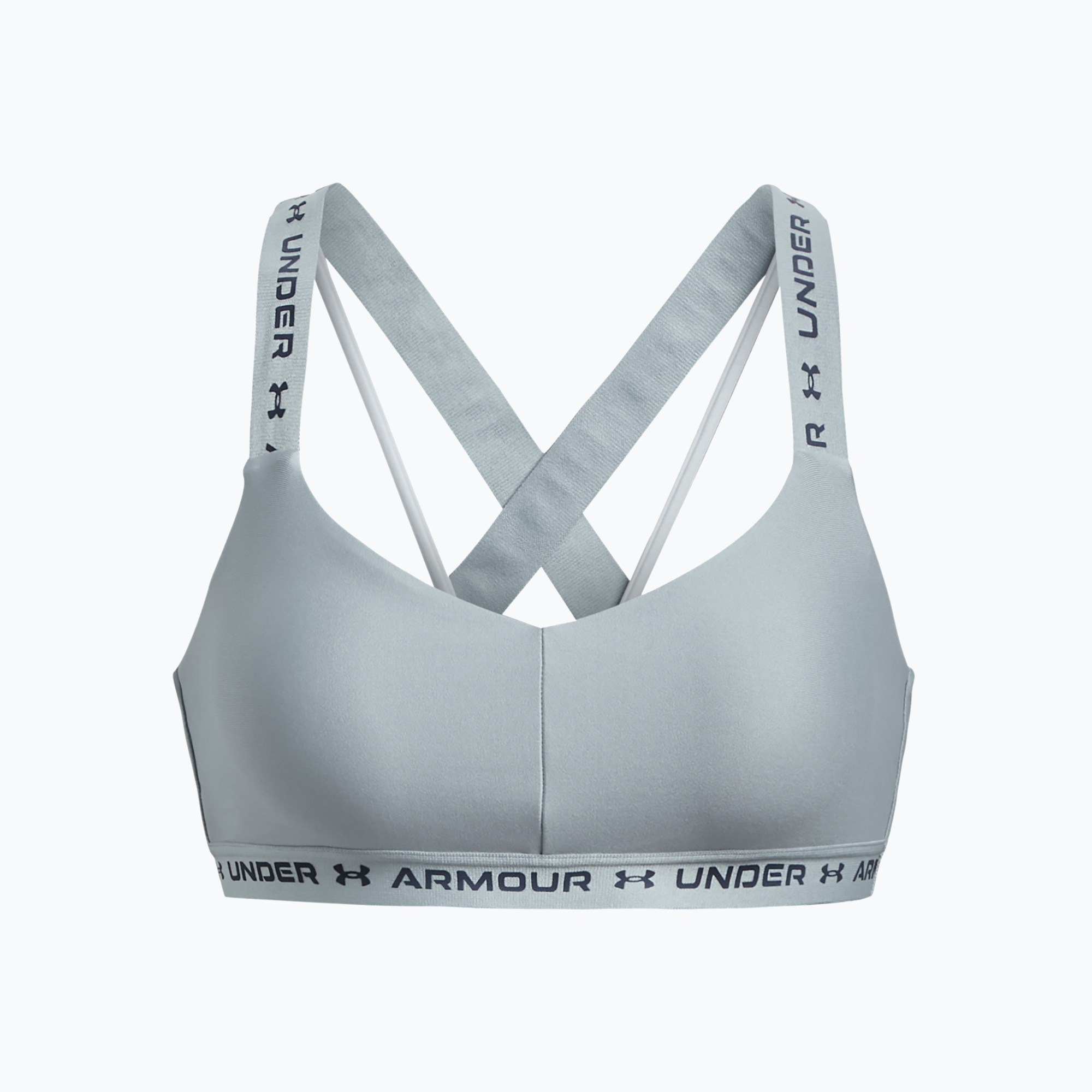 Under Armour Crossback Low сив фитнес сутиен 1361033-465