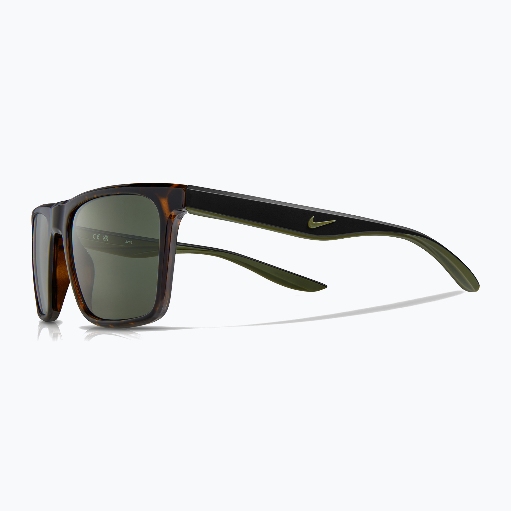 Мъжки слънчеви очила Nike Chak в цвят костенурка/зелено