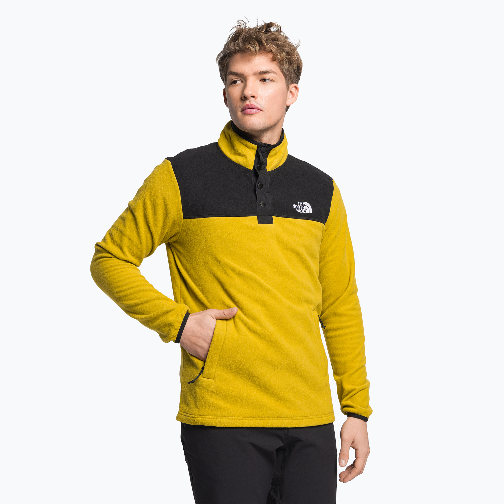 Мъжки поларен пуловер The North Face Homesafe Snap Neck Fleece Pullover yellow NF0A55HM76S1