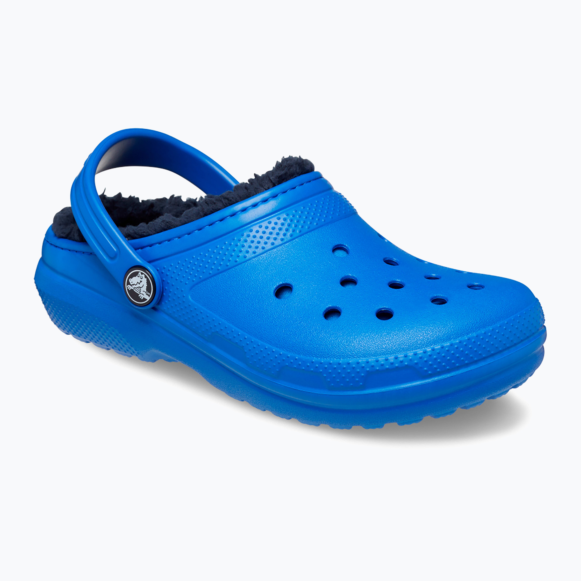 Детски джапанки Crocs Classic Lined blue bolt